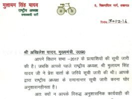लेटरबाजी के बाद मुलायम ने CM अखिलेश के साथ ही रामगोपाल को सपा से निकाला mulayam notice to akhilesh