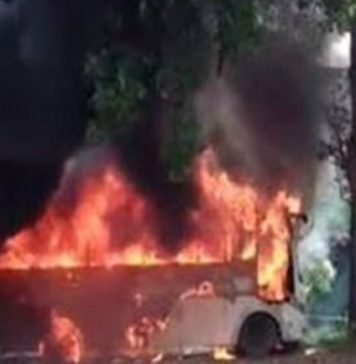 burning bus
