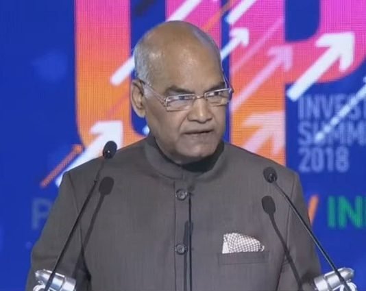 इन्वेस्टर्स समिट में पहुंचे राष्ट्रपति ने कहा कि यूपी के विकास से भारत का पूर्ण विकास संभव समिट में राष्ट्रपति