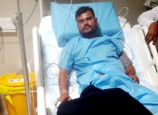 घायल ठेकेदार