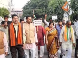 गांधी संकल्प यात्रा निकालकर भाजपा ने “रक्तदान, बेटी-बचाओं, बेटी-पढ़ाओं’ जैसे मुद्दों के लिए जनता को किया जागरुक गांधी संकल्प यात्रा