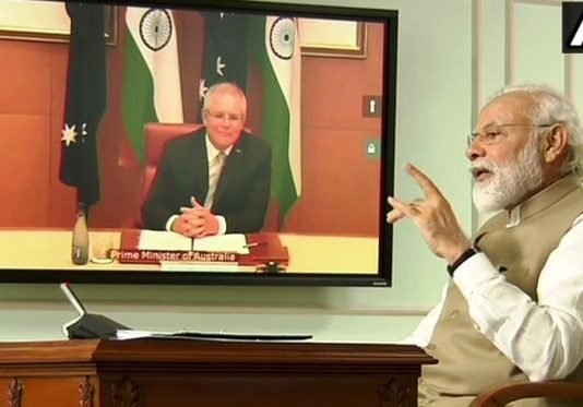 शिखर सम्मेलन में ऑस्ट्रलिया के प्रधानमंत्री से बोले PM मोदी, हमने संकट को अवसर की तरह देखने का लिया फैसला शिखर सम्मेलन
