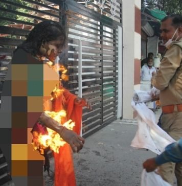 विधानसभा के सामने महिला ने लगाई आग, हालत गंभीर, महाराजगंज पुलिस से पहले ही कही थी आत्मदाह की बात महिला ने लगाई आग
