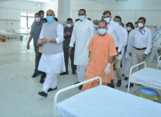 लखनऊ में कोविड अस्पतालों का निरीक्षण कर बोले राजनाथ सिंह, “मोदी सरकार के प्रयासों से ही दुनियाभर के देश मद्द के लिए आ रहे, योगी सरकार को भी सराहा” रक्षामंत्री राजनाथ सिंह