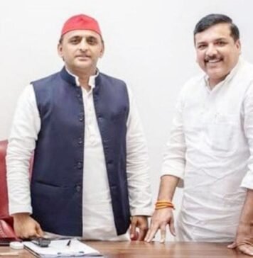 संजय सिंह और अखिलेश की मुलाकात