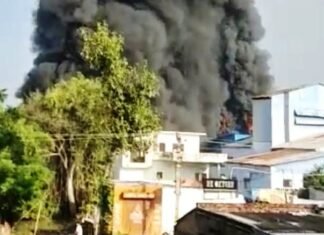 कुर्सी प्लांट में आग