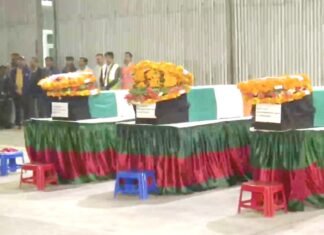 सिक्किम हादसे में यूपी के शहीद जवानों का पार्थिव शरीर पहुंचा लखनऊ एयरपोर्ट सिक्किम हादसा