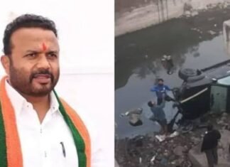30 फीट गहरी खाई में गिरी भाजपा विधायक की फॉर्च्यूनर, एमएलए समेत चार घायल जयकुमार गोरे