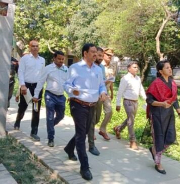 लोहिया पार्क का निरीक्षण