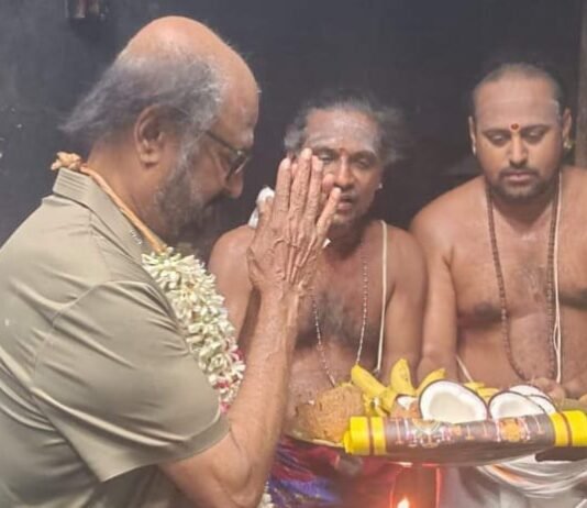 लाल सलाम फिल्म की शूटिंग के बीच अन्नामलाईयार मंदिर पहुंचे रजनीकांत