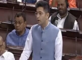 संजय सिंह के बाद अब AAP सांसद राघव चड्ढा राज्यसभा से निलंबित राघव चढ्ढा निलंबित
