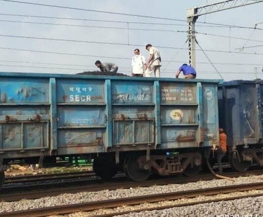 मालगाड़ी में आग
