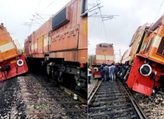 रेल इंजन में भिड़ंत