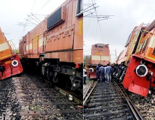 फिर हुआ रेल हादसा, मालगाड़ी व इंजन में भिड़ंत से लोको पायलट समेत दो घायल रेल इंजन में भिड़ंत
