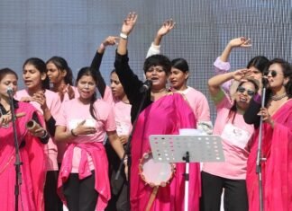 LDA के शक्ति उत्सव में महिला-छात्राओं ने लगाई पिंक रन, कहा “औरतें उठी नहीं तो जुल्म बढ़ता जाएगा,… पिंक रन
