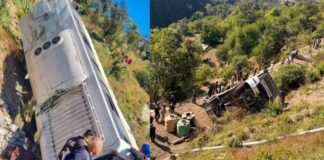 खाई में बस गिरने से पांच श्रद्धालुओं की मौत, 20 से ज्यादा घायल, उत्तराखंड में हुआ दर्दनाक हादसा खाई में गिरी बस