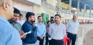 सांसद खेल महाकुंभ में 2400 खिलाड़ी लेंगे भाग, DM विशाख जी. ने स्टेडियम का निरीक्षण व बैठक कर अधिकारियों को दिए ये निर्देश सांसद खेल महाकुंभ