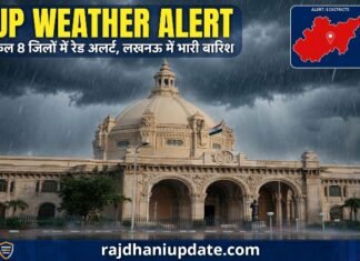 UP Weather Alert 8 jilon me red alert Lucknow me bhari barish