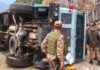 जम्मू-श्रीनगर हाईवे पर BSF का वाहन पलटा, पांच जवान घायल जम्मू-श्रीनगर